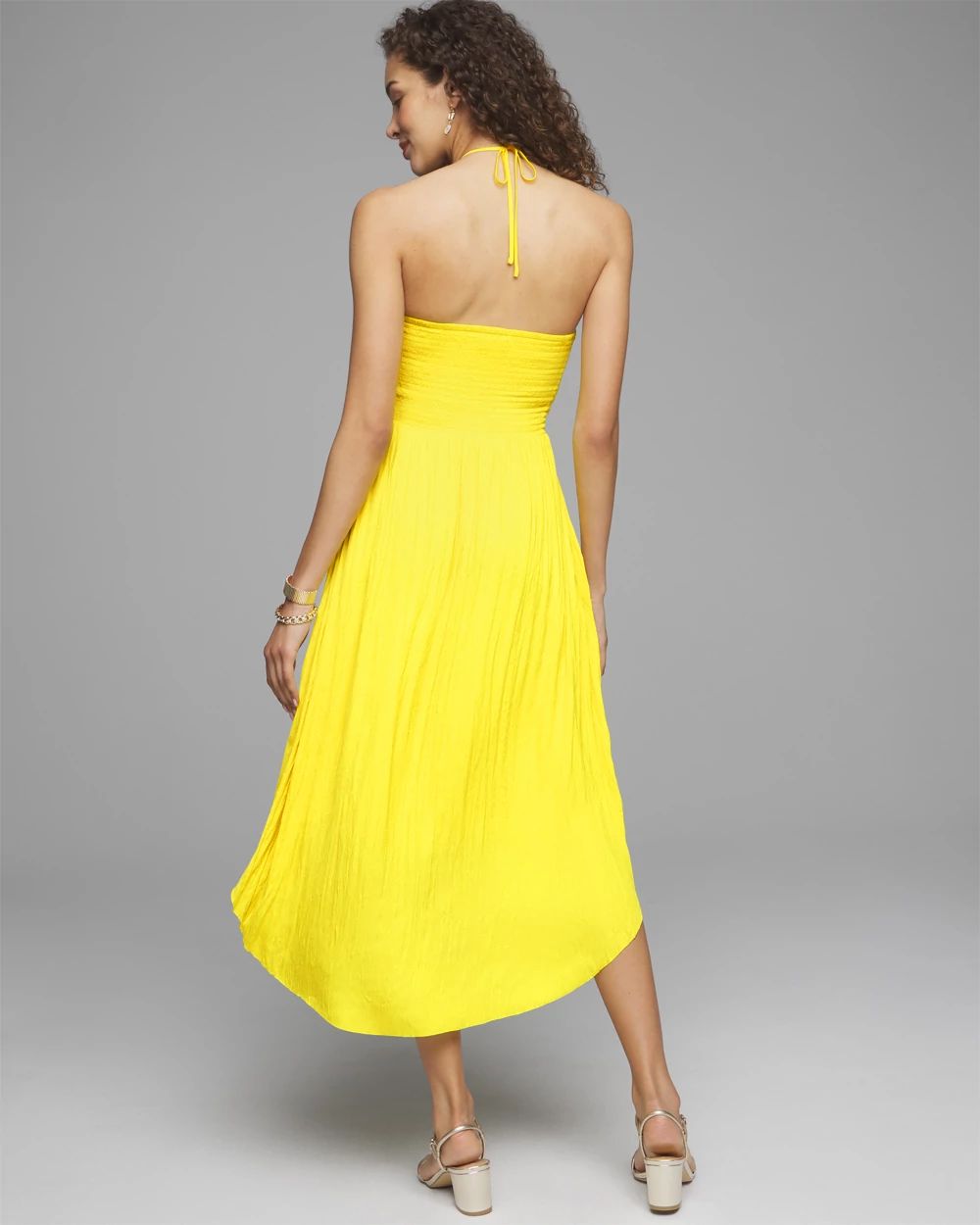 White house black market yellow dress outlet